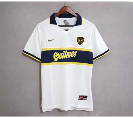 Boca Juniors 96/97 Away White Soccer Jersey